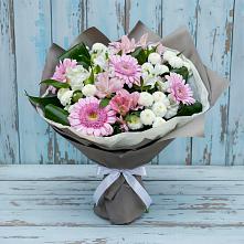 Букет цветов из:  Герберы, Альстромерии и Хризантемы в Побегайловке