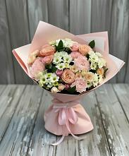 Букет цветов из:  Гвоздики, Розы и Хризантемы в Побегайловке