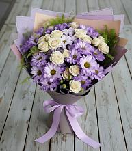 Букет цветов из:  Хризантемы и Розы #REPLACE_PRED# Побегайловке